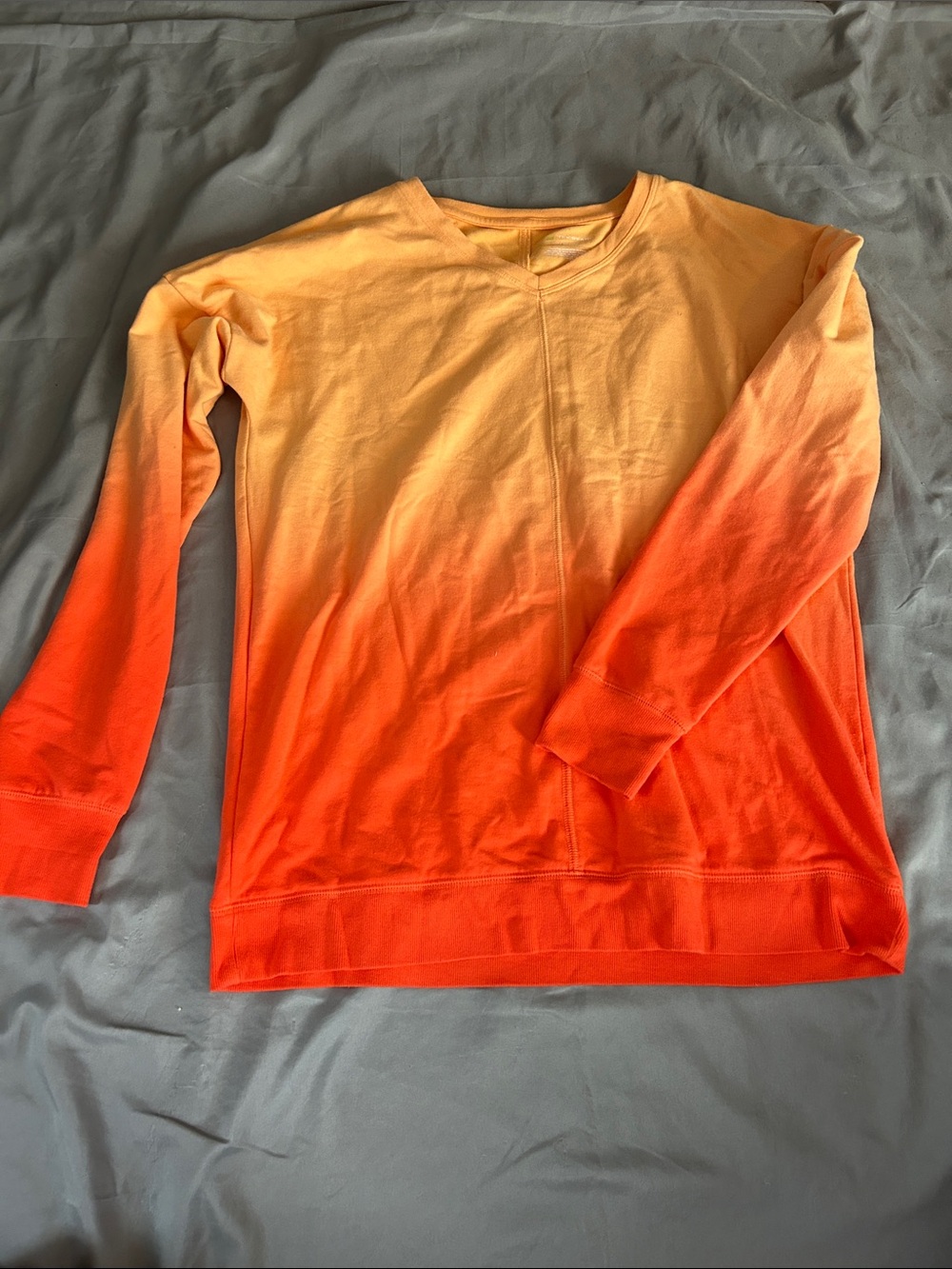 Ombre Orange Crewneck Sweater